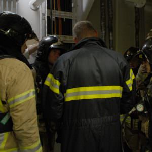 Stena Hollandica oefening – overleg brandweerteam
