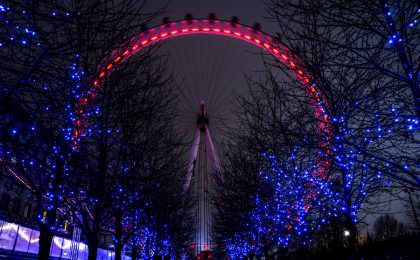 London Eye in kerstsfeer